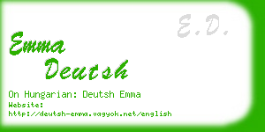 emma deutsh business card